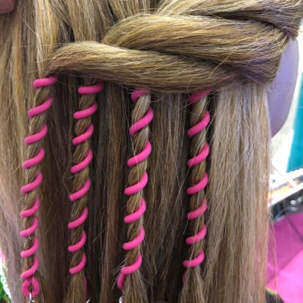 Twirly Do Hair Wraps-PINK BABY